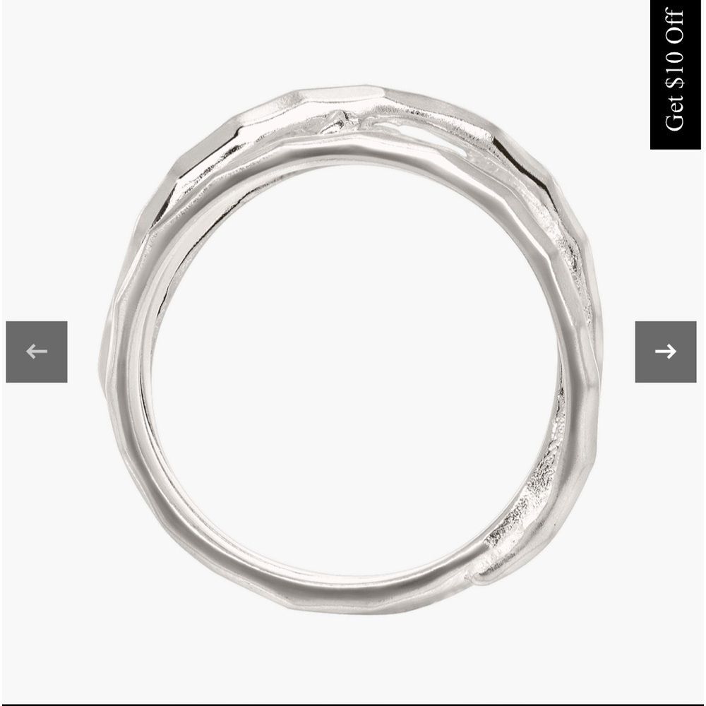 Silpada Unwrapped Ring, silver, sz 8 - Picture 3 of 5